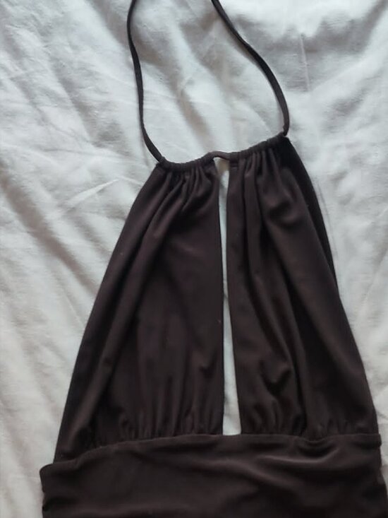 Aritzia Tops - Aritzia Smooth Matter Odeum Halter Top M Brown